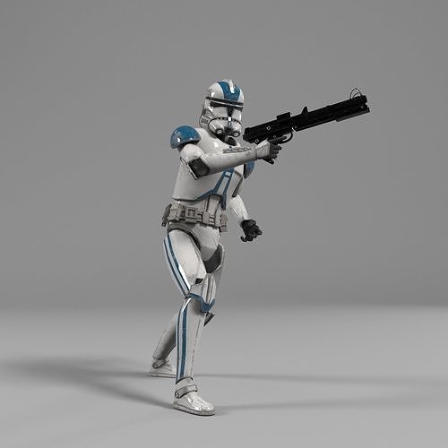 Clone Trooper Star Wars rigged 3D model