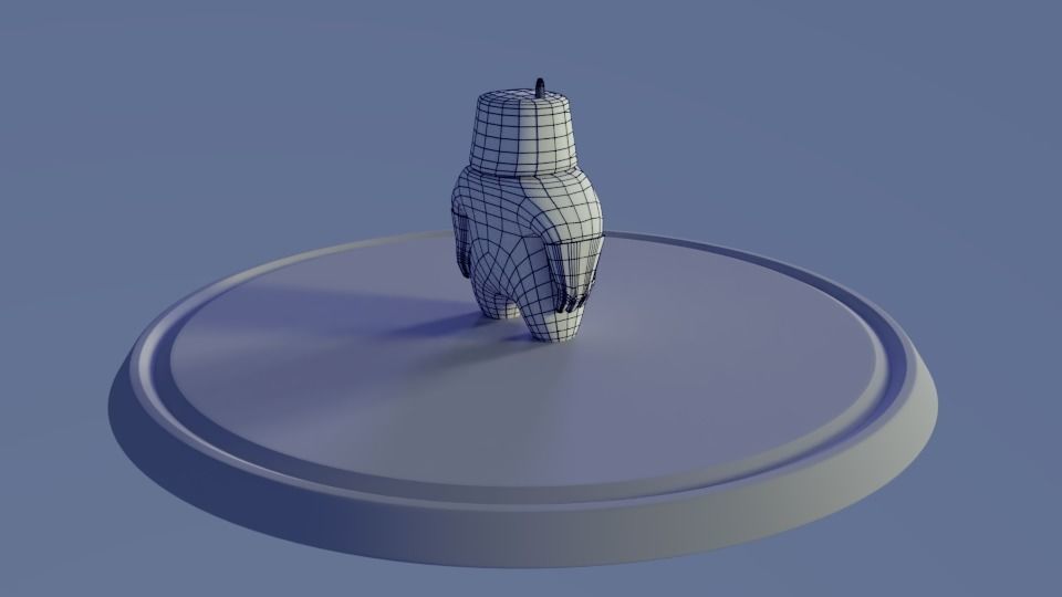 Friendly robot for games Low-poly 3D model_11