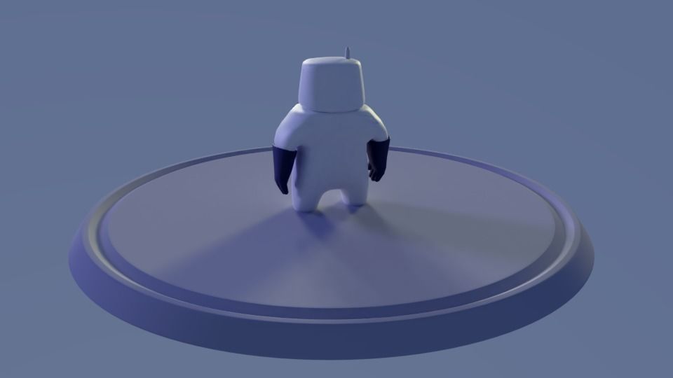 Friendly robot for games Low-poly 3D model_8