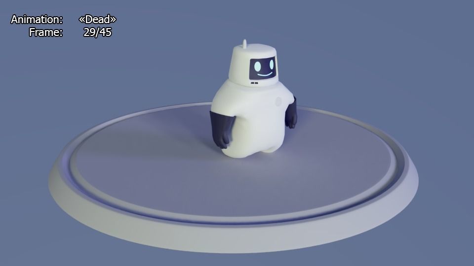 Friendly robot for games Low-poly 3D model_38