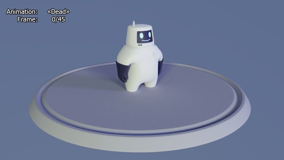 Friendly robot for games Low-poly 3D model_39