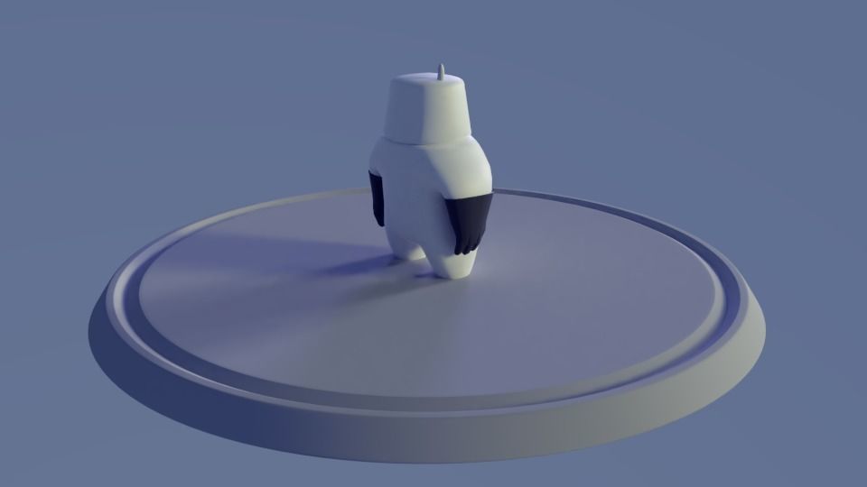 Friendly robot for games Low-poly 3D model_10