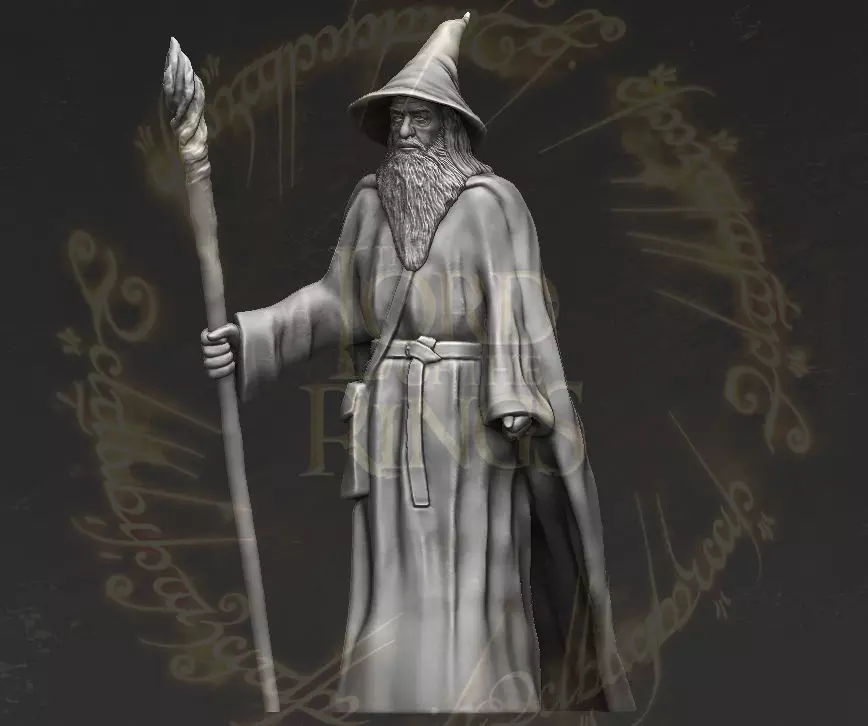 Gandalf the Lord of the Rings Hobbit 3D printing ready stl obj 3D print model