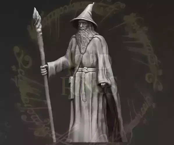 Gandalf the Lord of the Rings Hobbit 3D printing ready stl obj 3D print model