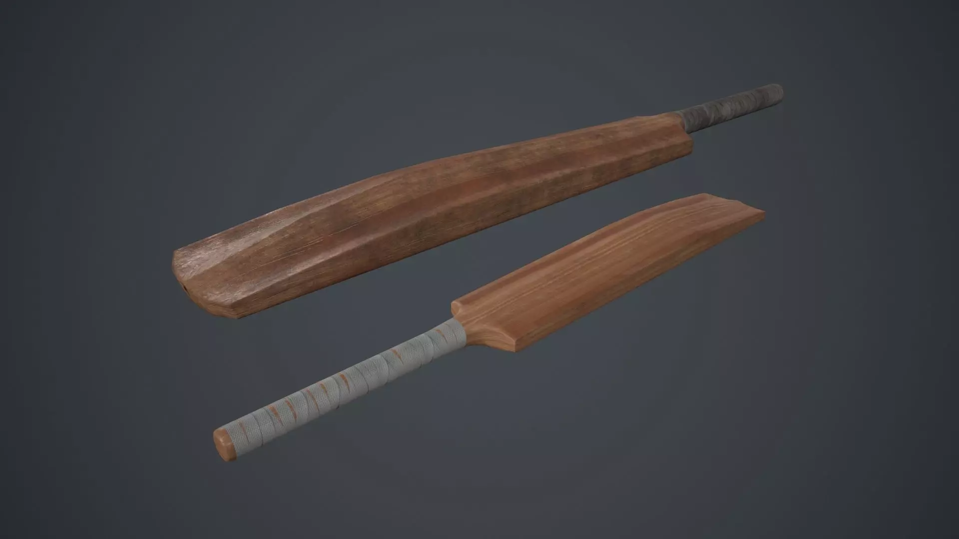 Cricket Bat PBR Game Ready Low-poly 3D model
