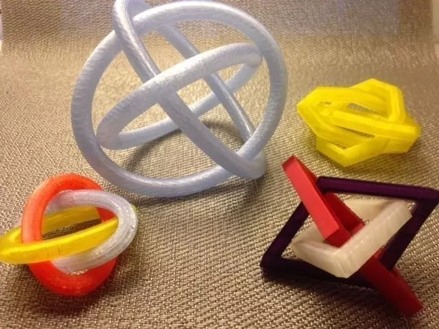 Borromean rings collection Free 3D print model_0