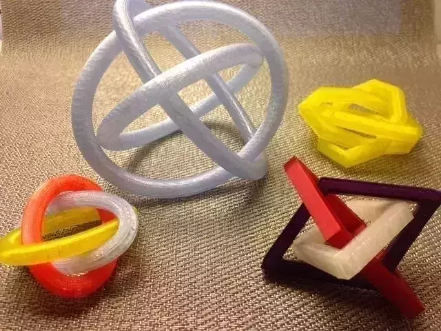 Borromean rings collection Free 3D print model