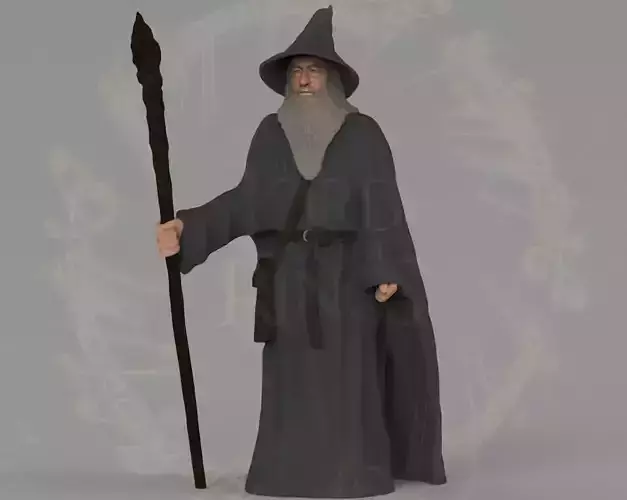 Gandalf the Lord of the Rings Hobbit full color 3D printing 3D print model