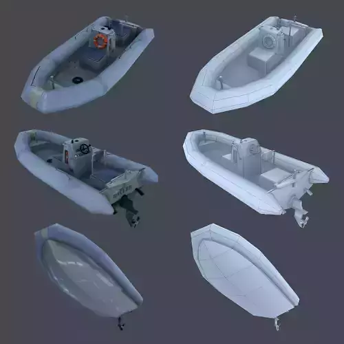 Military boat Free low-poly 3D model