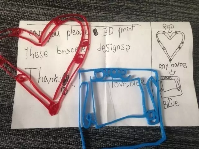 Kid s drawing -- Bracelet Free 3D print model