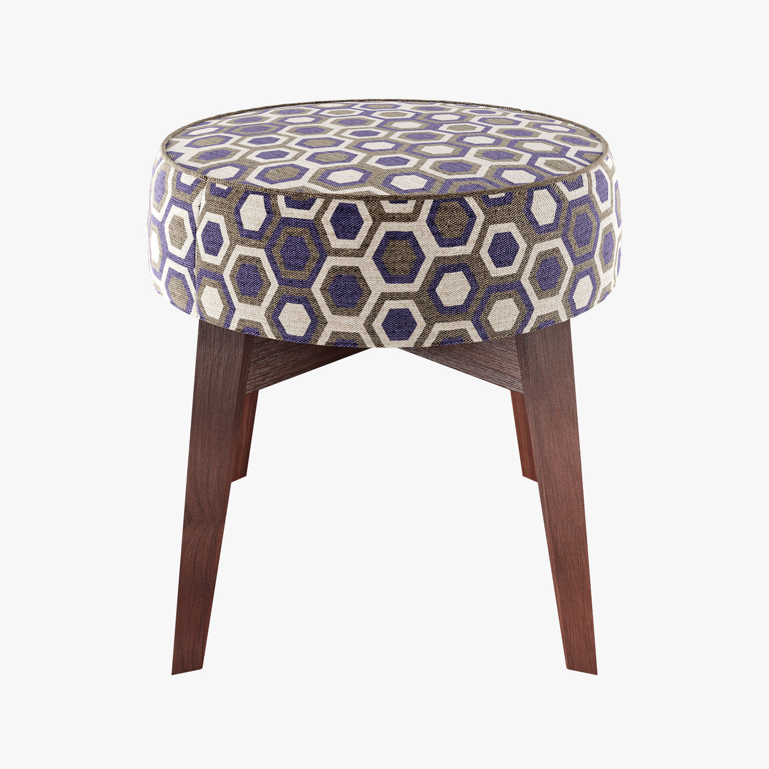 Frigerio Salotti cross ottoman 3D model_1