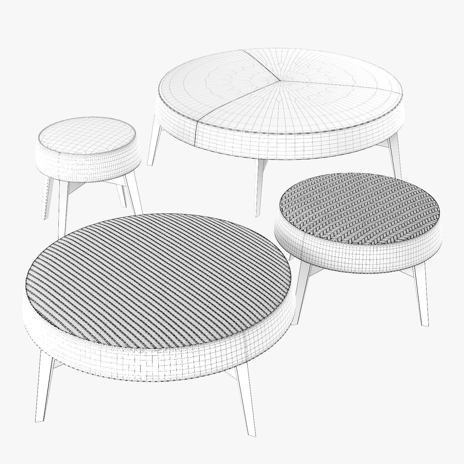 Frigerio Salotti cross ottoman 3D model_5