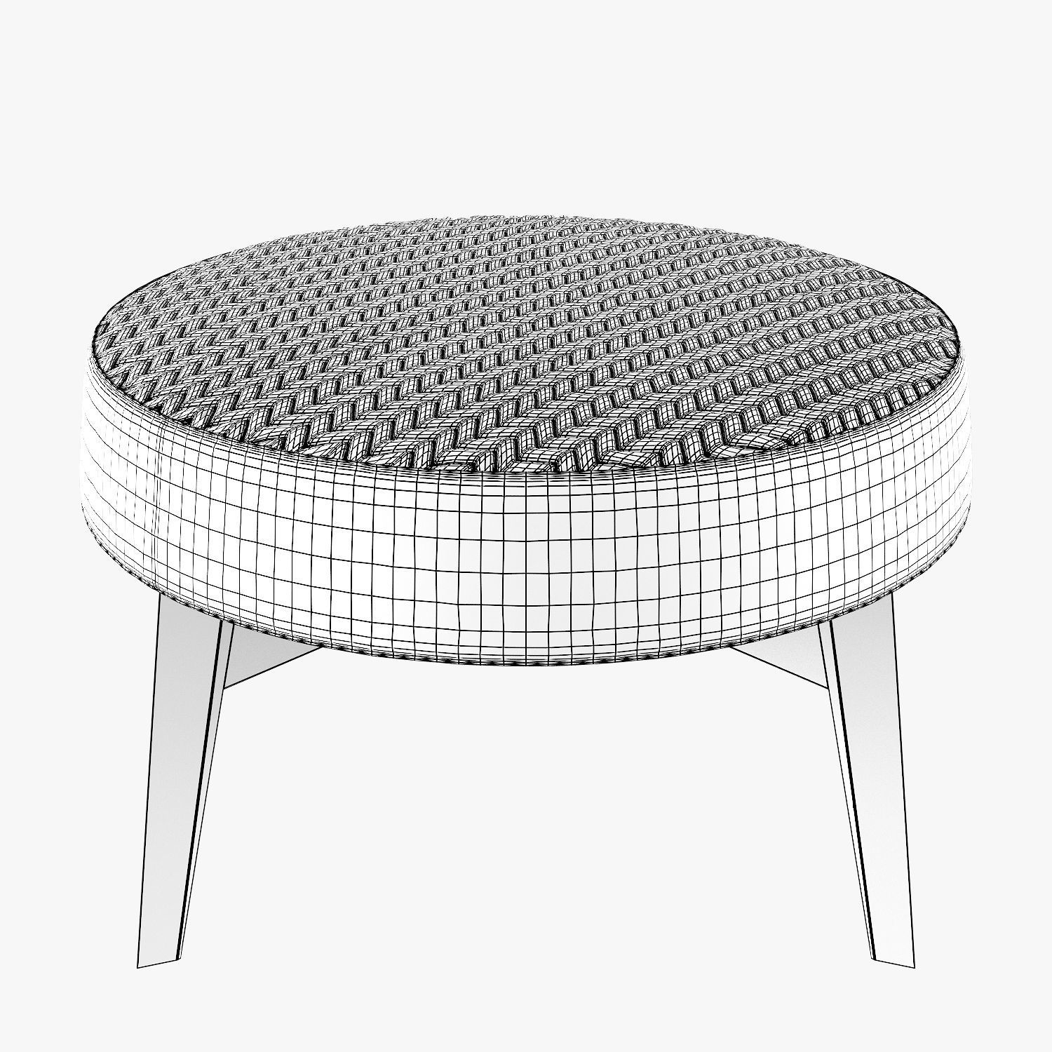 Frigerio Salotti cross ottoman 3D model_7