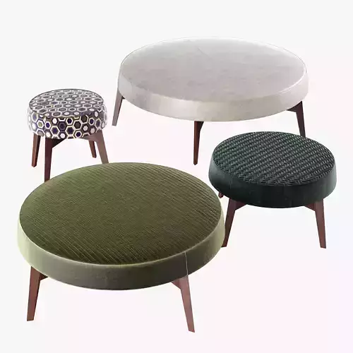 Frigerio Salotti cross ottoman 3D model