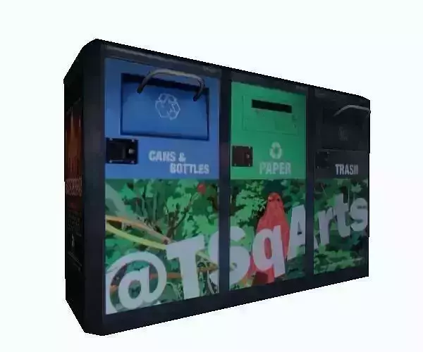 New York Green Trash Can