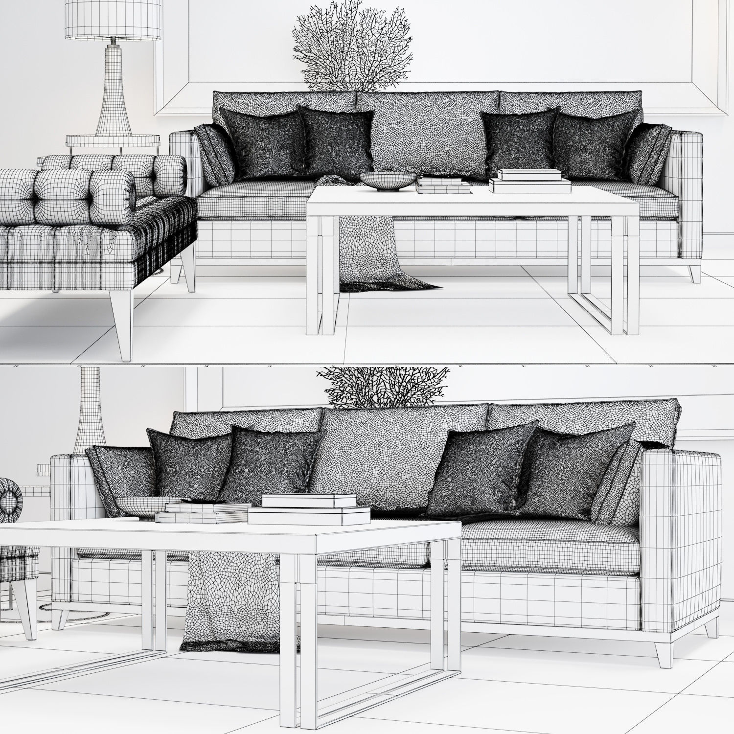 BALTHUS SOFA MILTON STOOL CAVUS LIGHT 10 in 1 3D model 3D model_5