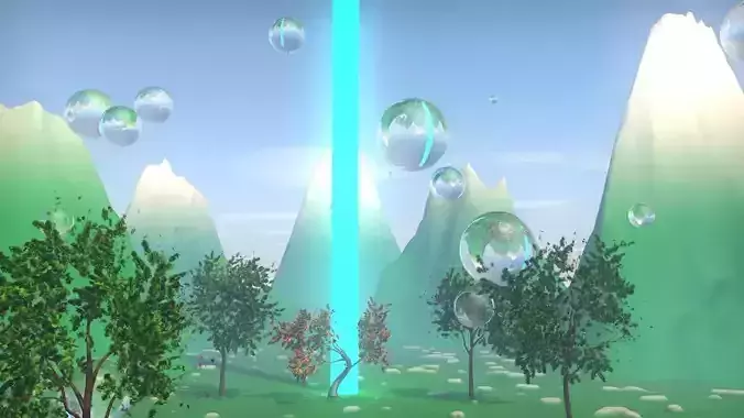 SCI-FI mountains V3 Free low-poly 3D model