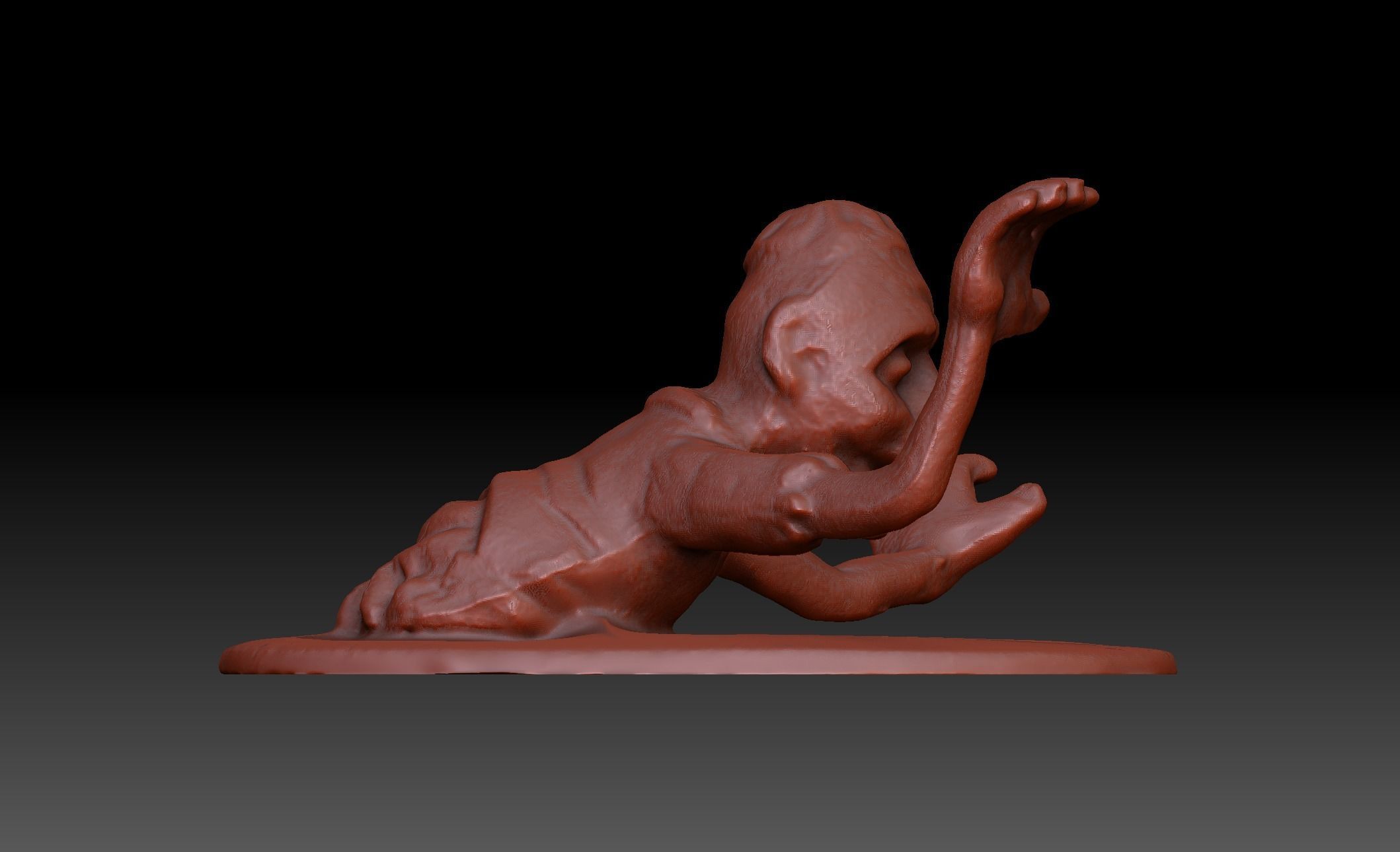 Zombie Torso Miniature  3D model_12