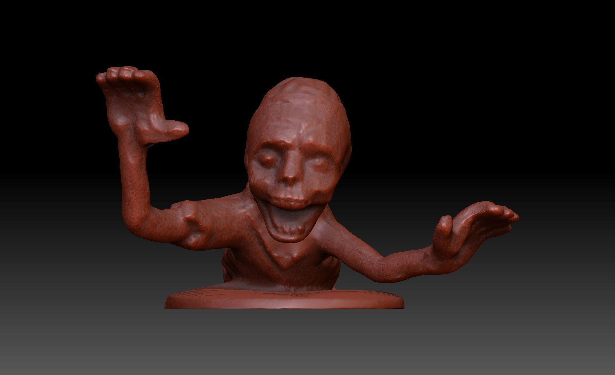 Zombie Torso Miniature  3D model_13