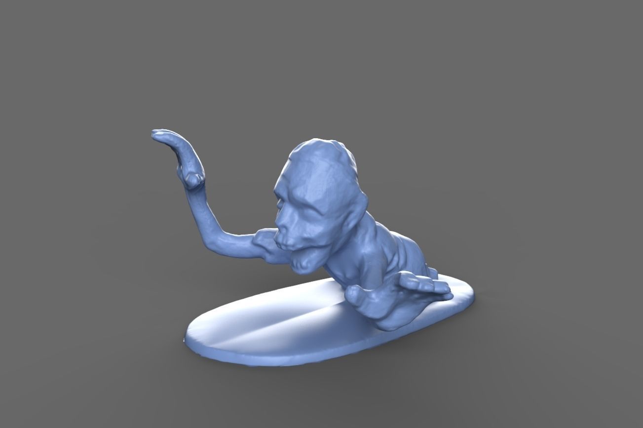 Zombie Torso Miniature  3D model_1