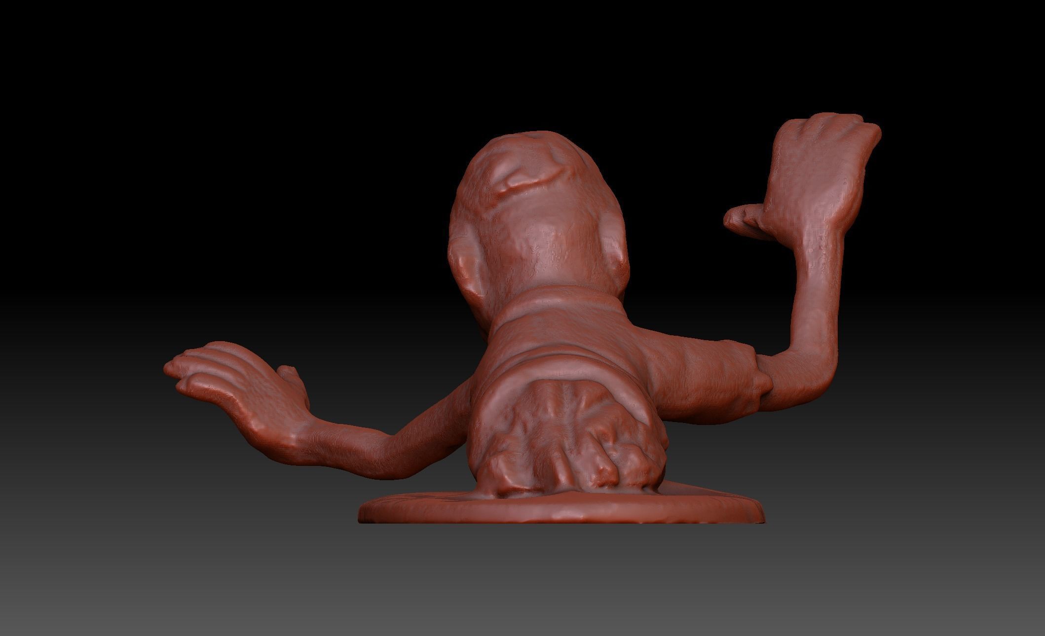 Zombie Torso Miniature  3D model_11