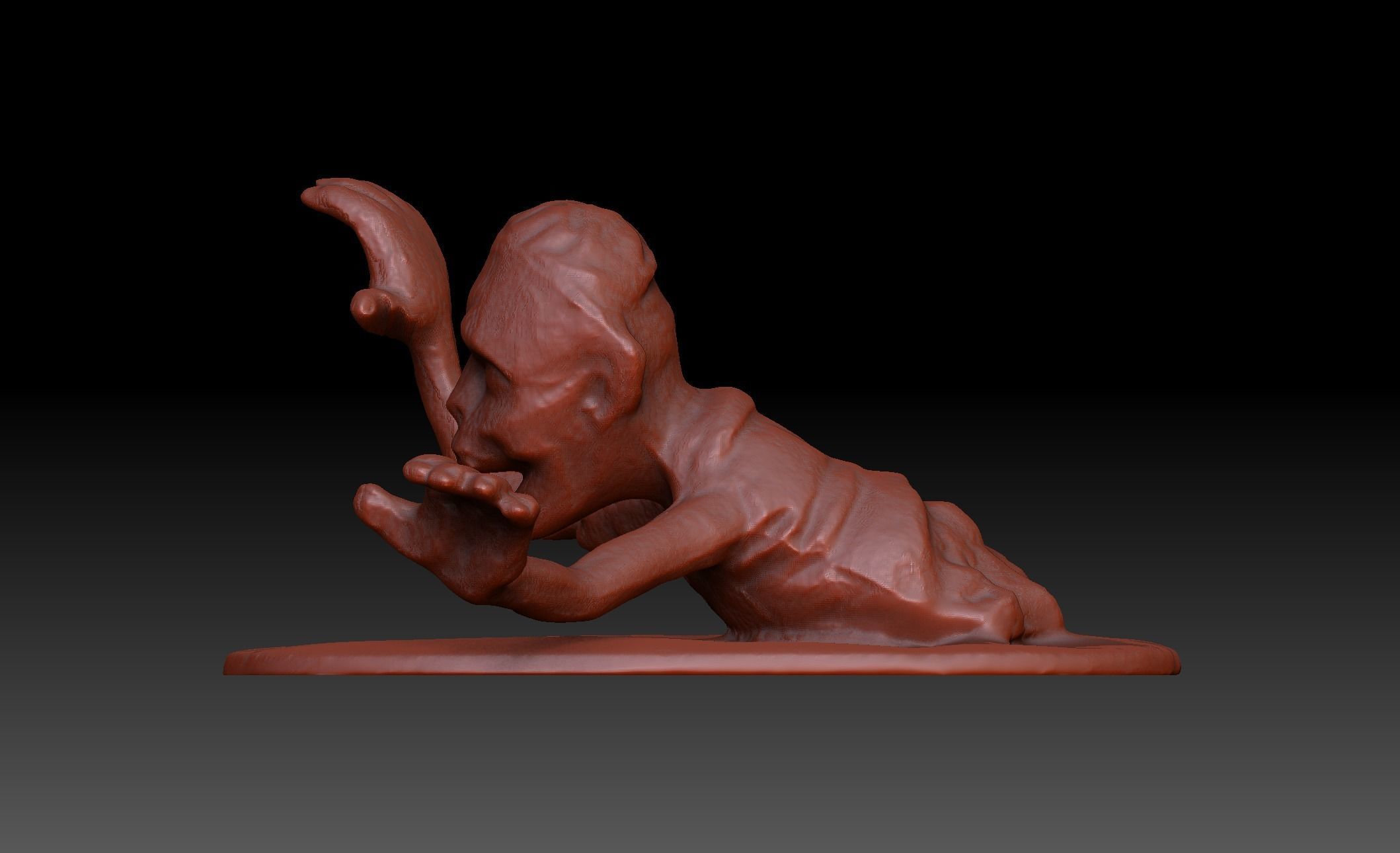 Zombie Torso Miniature  3D model_10