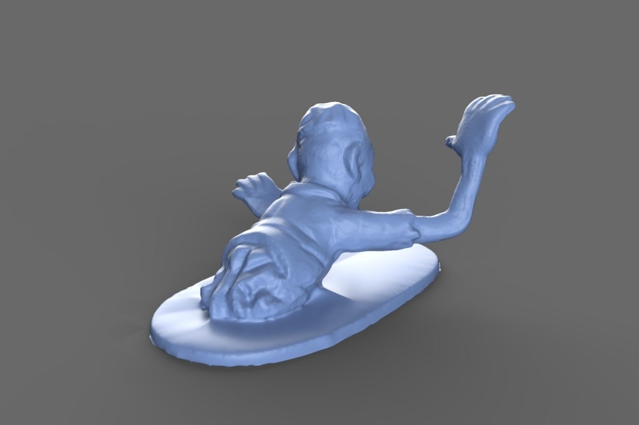 Zombie Torso Miniature  3D model_5