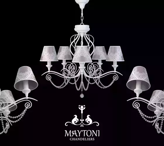 ARM042-05-W Chandelier 3D model