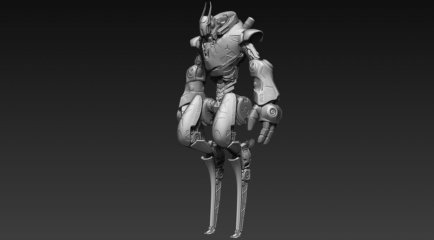 Sci-fi character Mantis 3D model_5