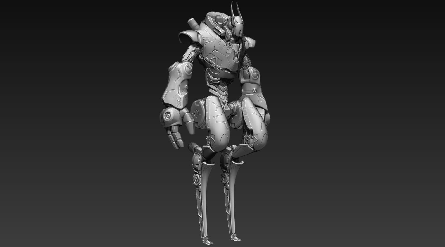 Sci-fi character Mantis 3D model_4