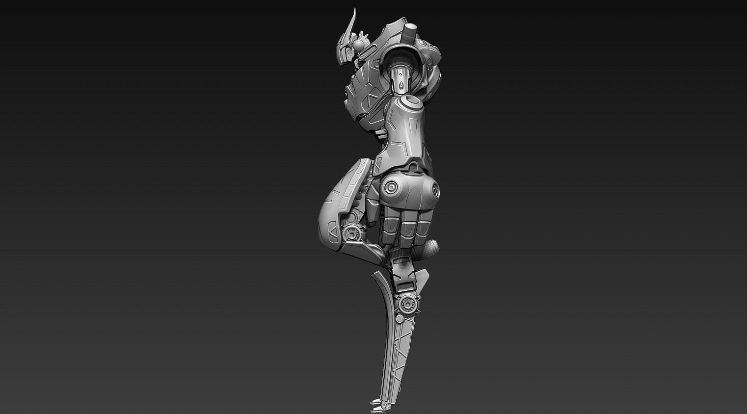 Sci-fi character Mantis 3D model_6
