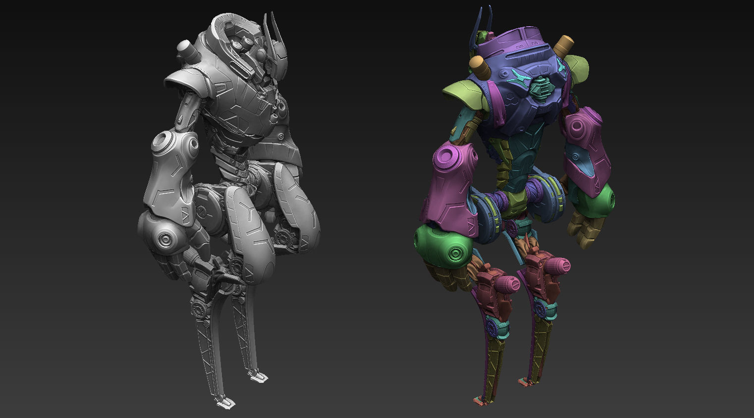 Sci-fi character Mantis 3D model_20