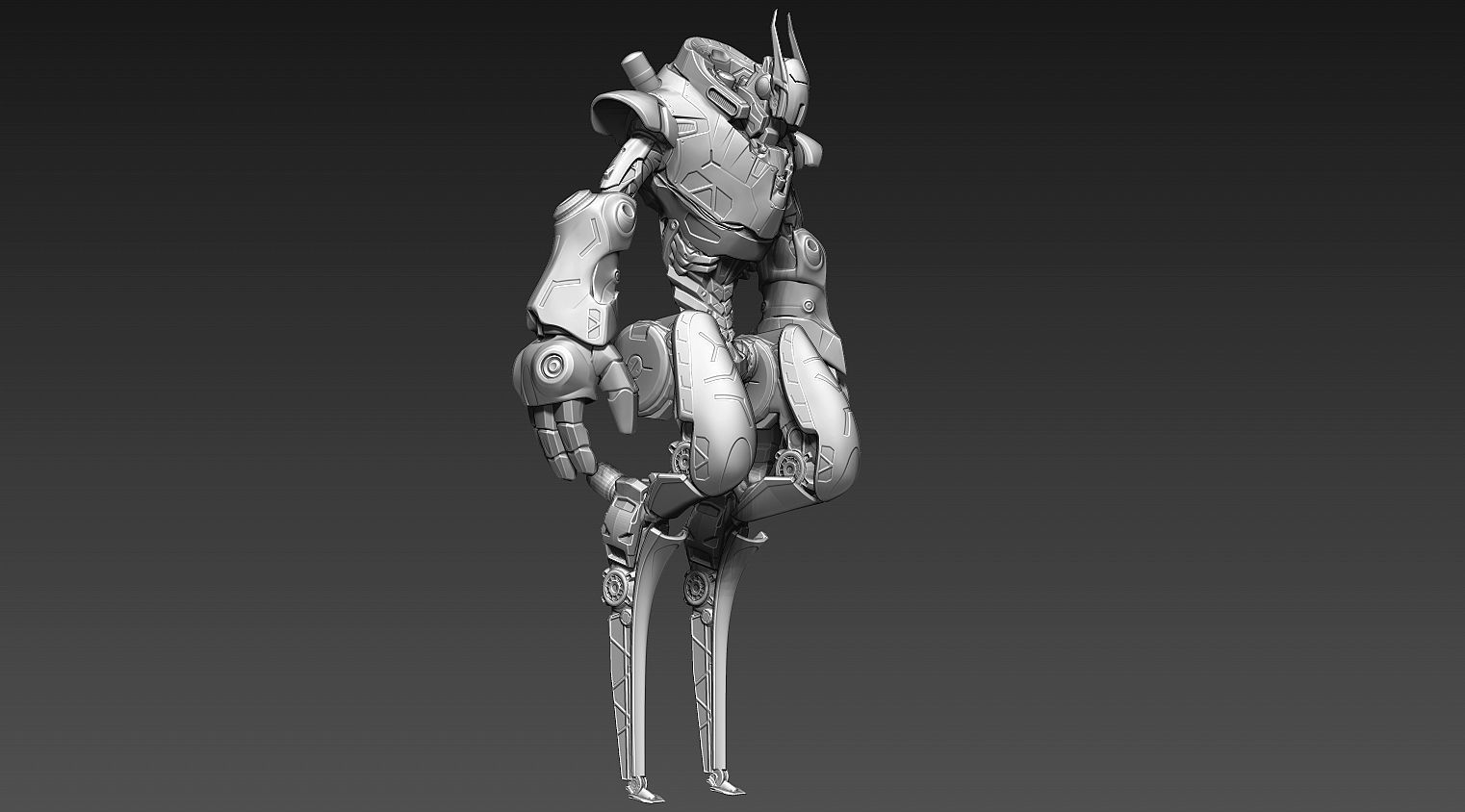 Sci-fi character Mantis 3D model_9