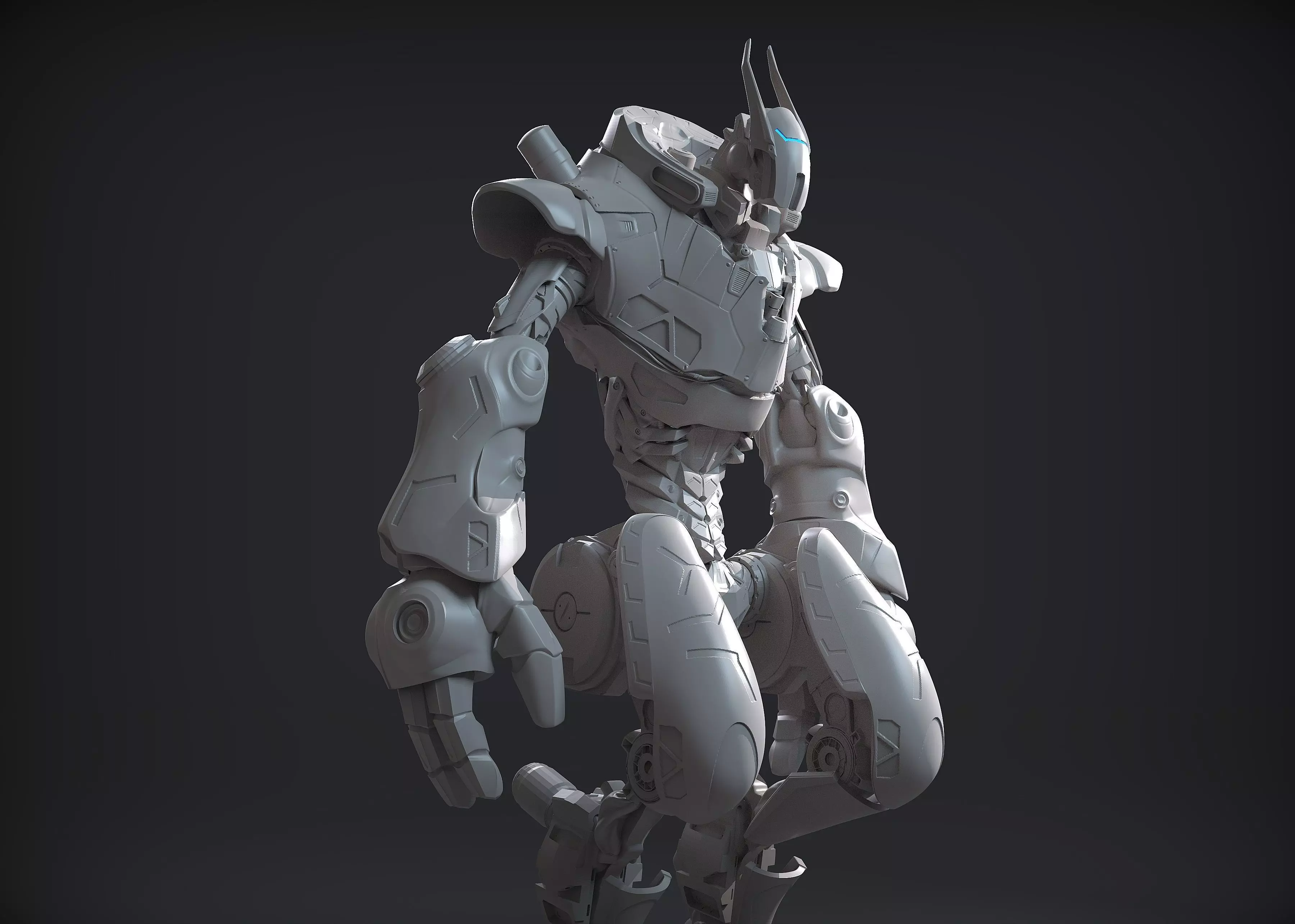 Sci-fi character Mantis 3D model_0