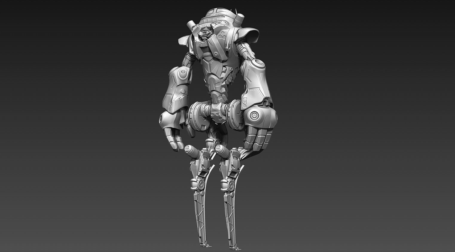 Sci-fi character Mantis 3D model_7