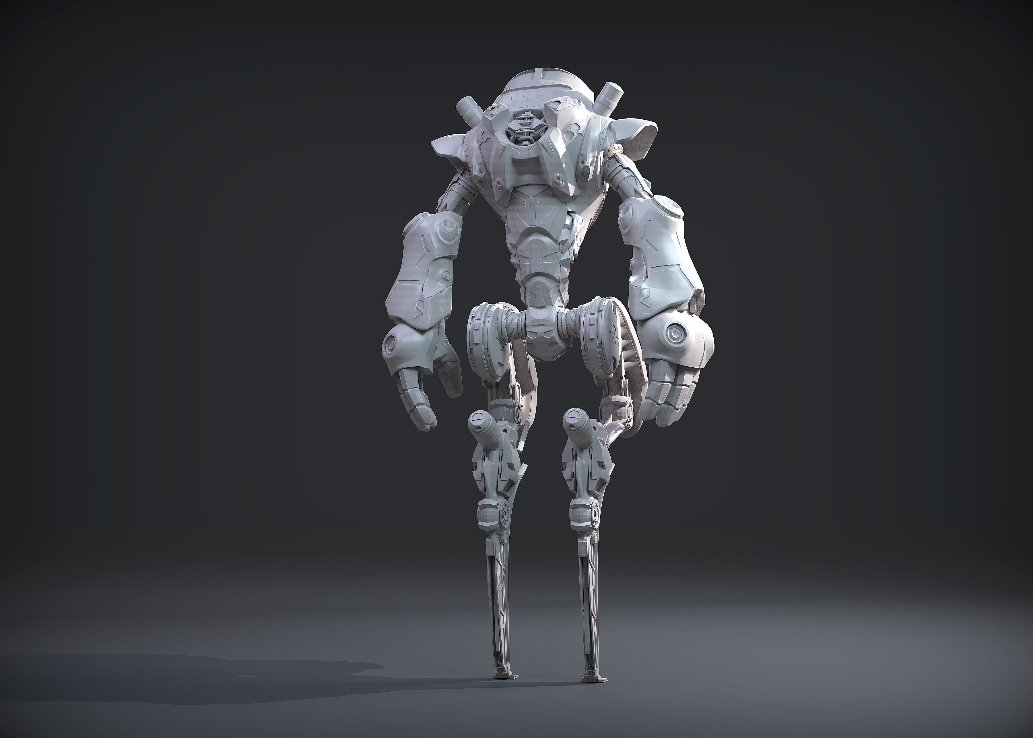 Sci-fi character Mantis 3D model_3