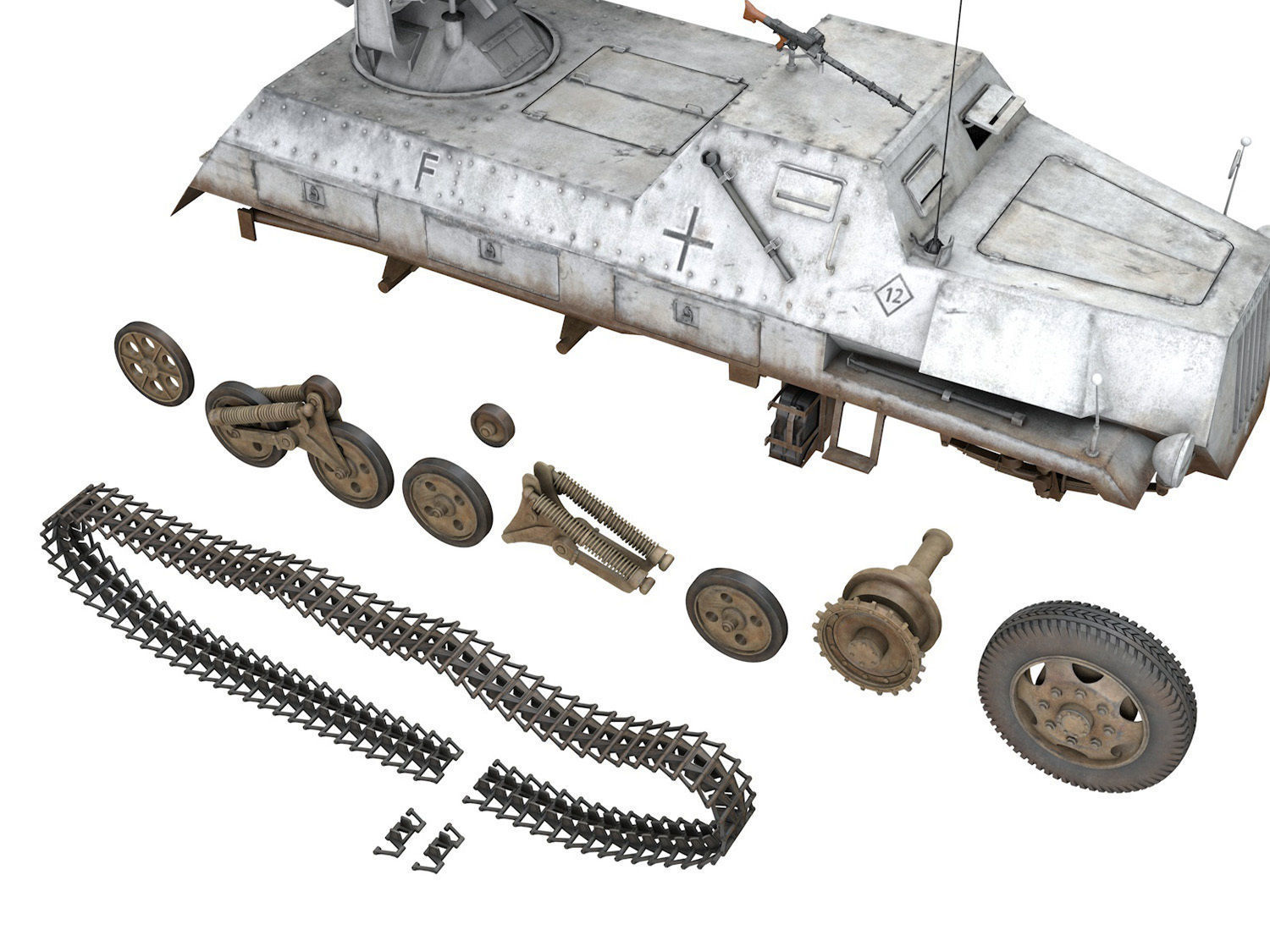 SDKFZ 4 - Panzerwerfer 42 - WA11 3D model_10