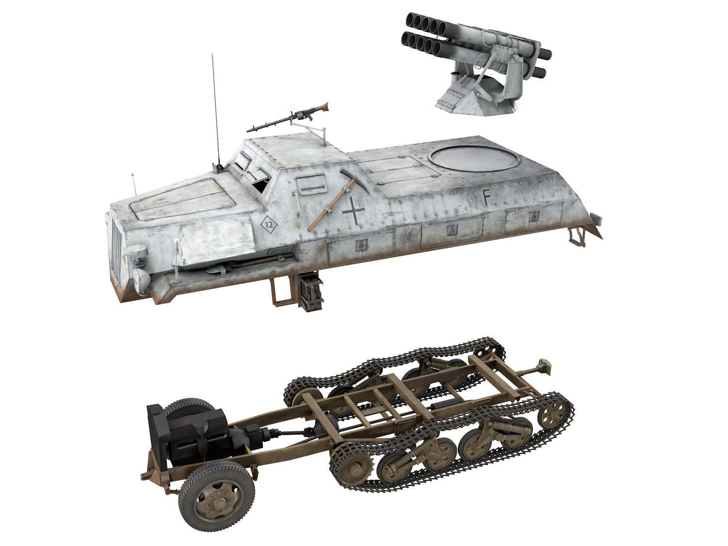 SDKFZ 4 - Panzerwerfer 42 - WA11 3D model_9