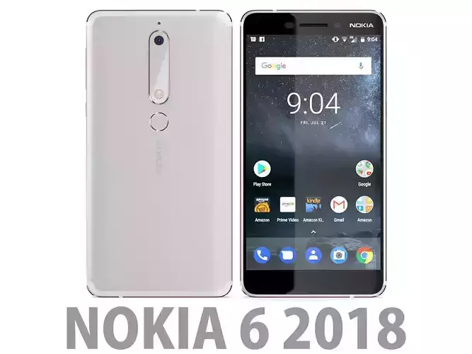 Nokia 6 2018 White 3D model