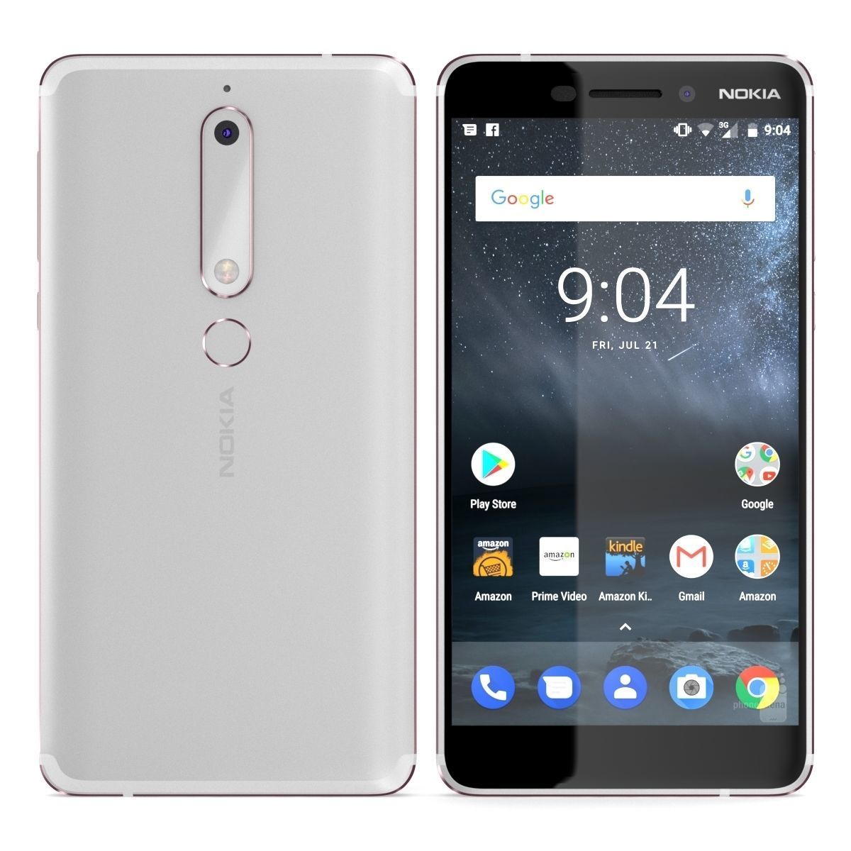 Nokia 6 2018 White 3D model_6
