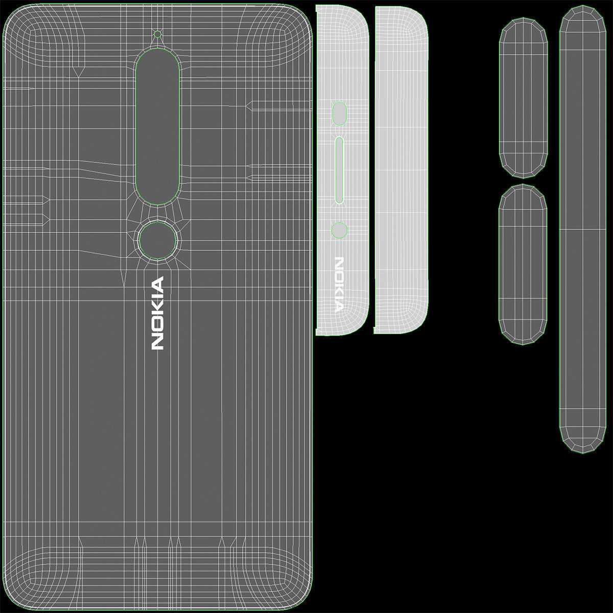Nokia 6 2018 White 3D model_21