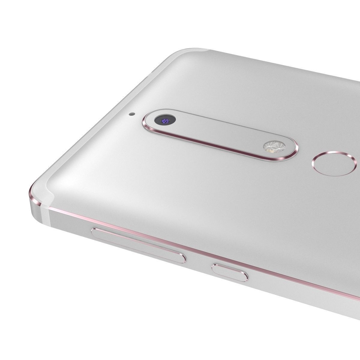 Nokia 6 2018 White 3D model_9