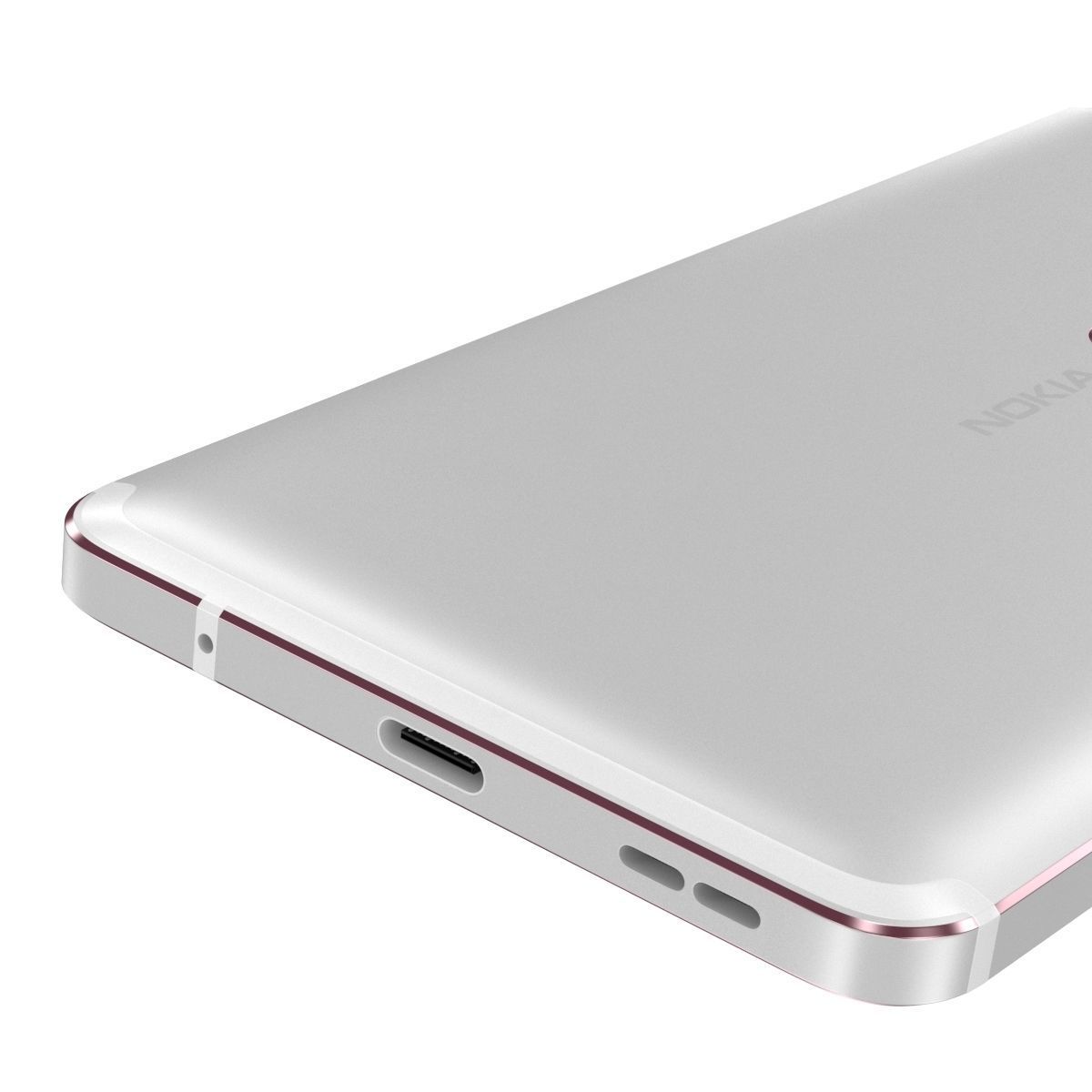 Nokia 6 2018 White 3D model_8