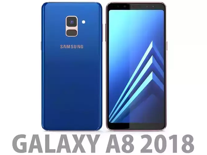 Samsung Galaxy A8 2018 Blue 3D model