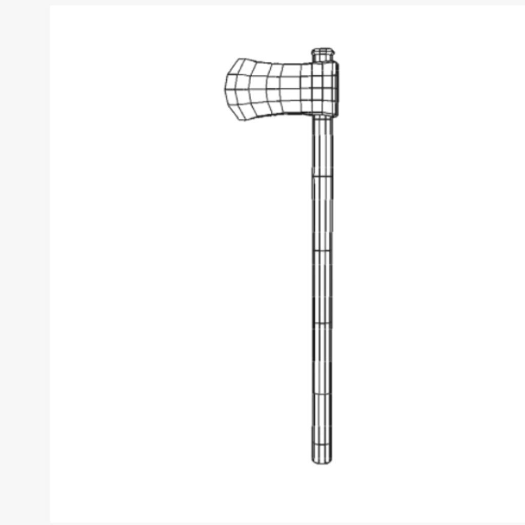 AXE- Rigged Model 3D model_10