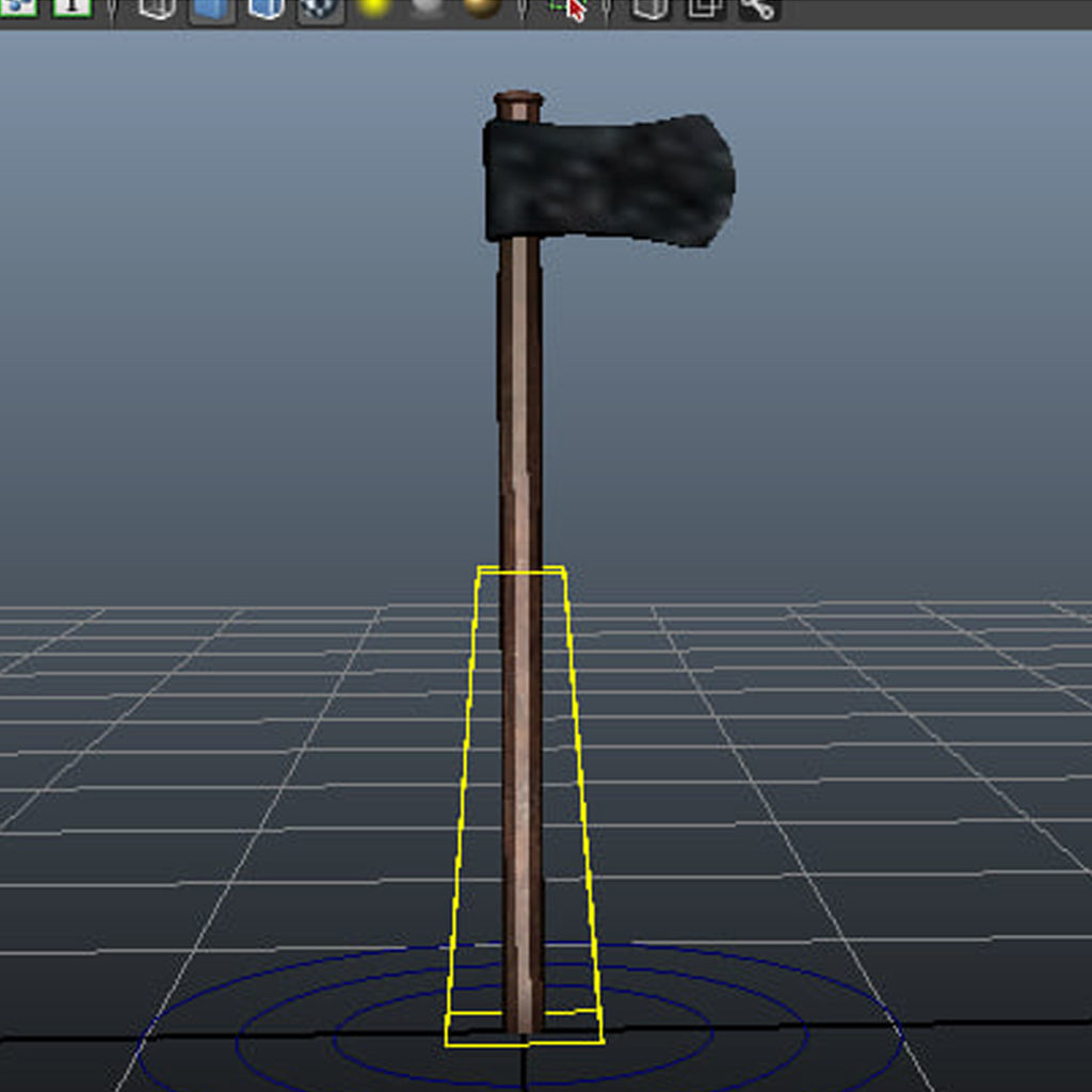 AXE- Rigged Model 3D model_7