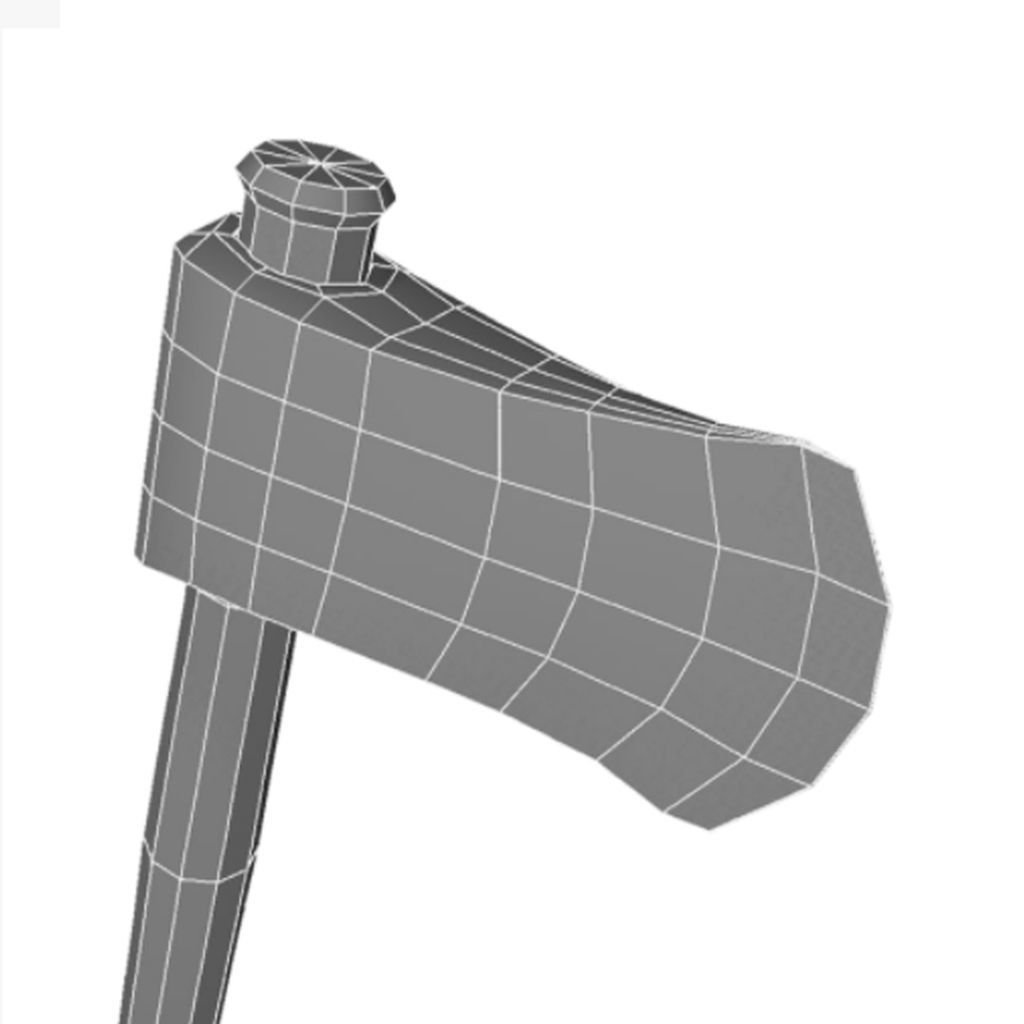 AXE- Rigged Model 3D model_8