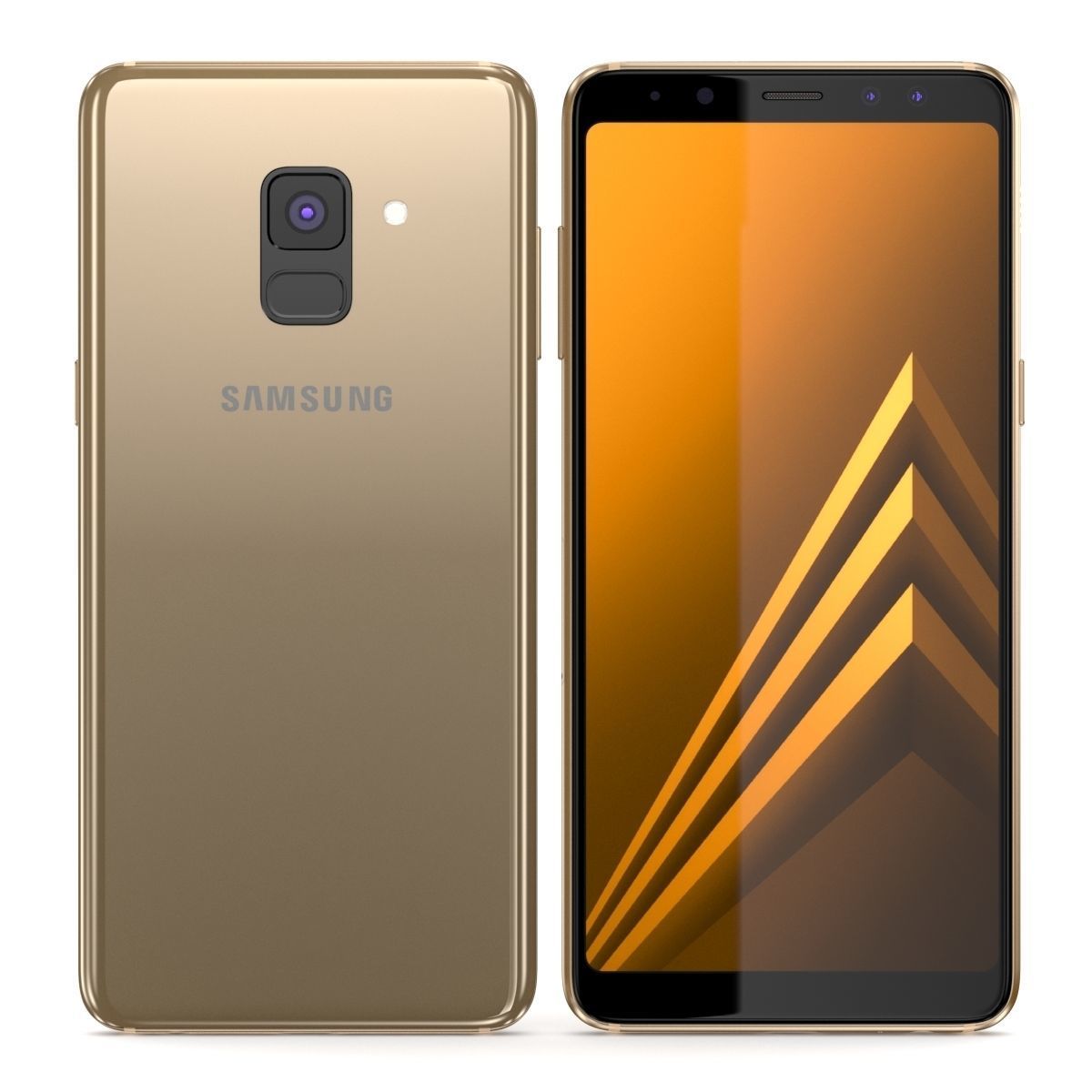 Samsung Galaxy A8 2018 Gold 3D model_6
