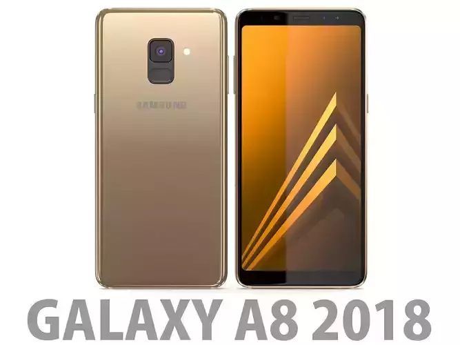 Samsung Galaxy A8 2018 Gold 3D model