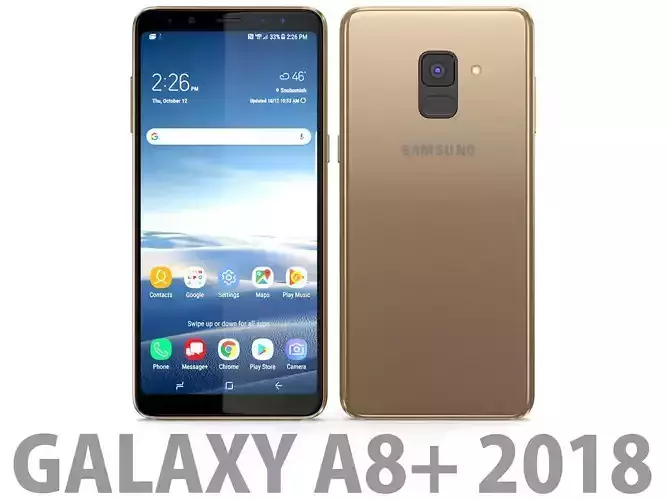 Samsung Galaxy A8 Plus 2018 Gold  3D model